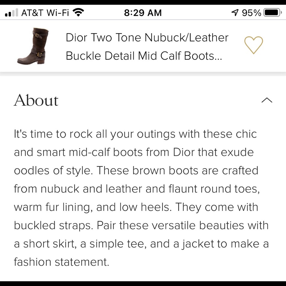 Christian Dior Nubuck/Leather Mid-Calf boots 41 - Picture 2 of 15